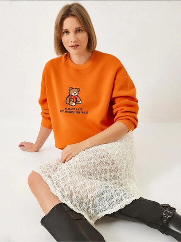 Bianco Lucci Sweatshirt in Oranje