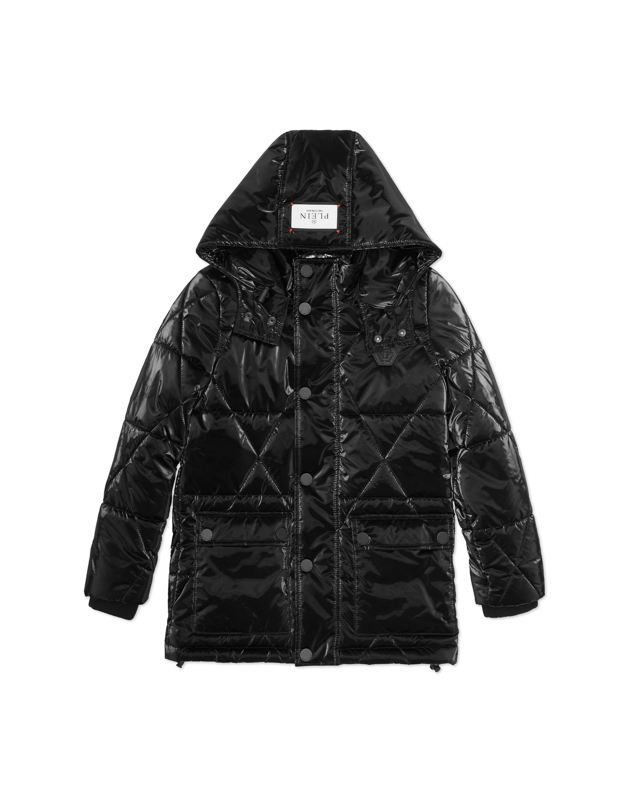 Philipp Plein - Chaqueta de entretiempo en negro: frente