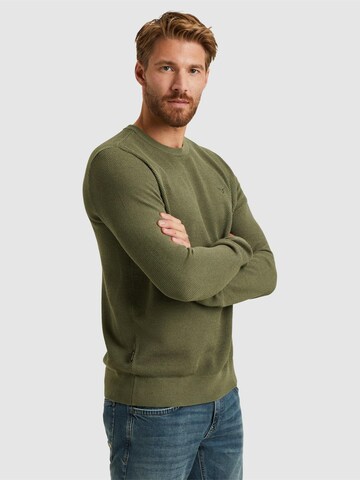 PME Legend Tröja 'Pullover with waffle texture' i grön