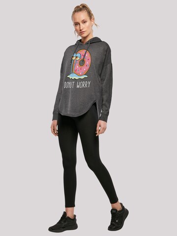 Sweat-shirt 'Spongebob Schwammkopf Donut Worry Garry' F4NT4STIC en gris