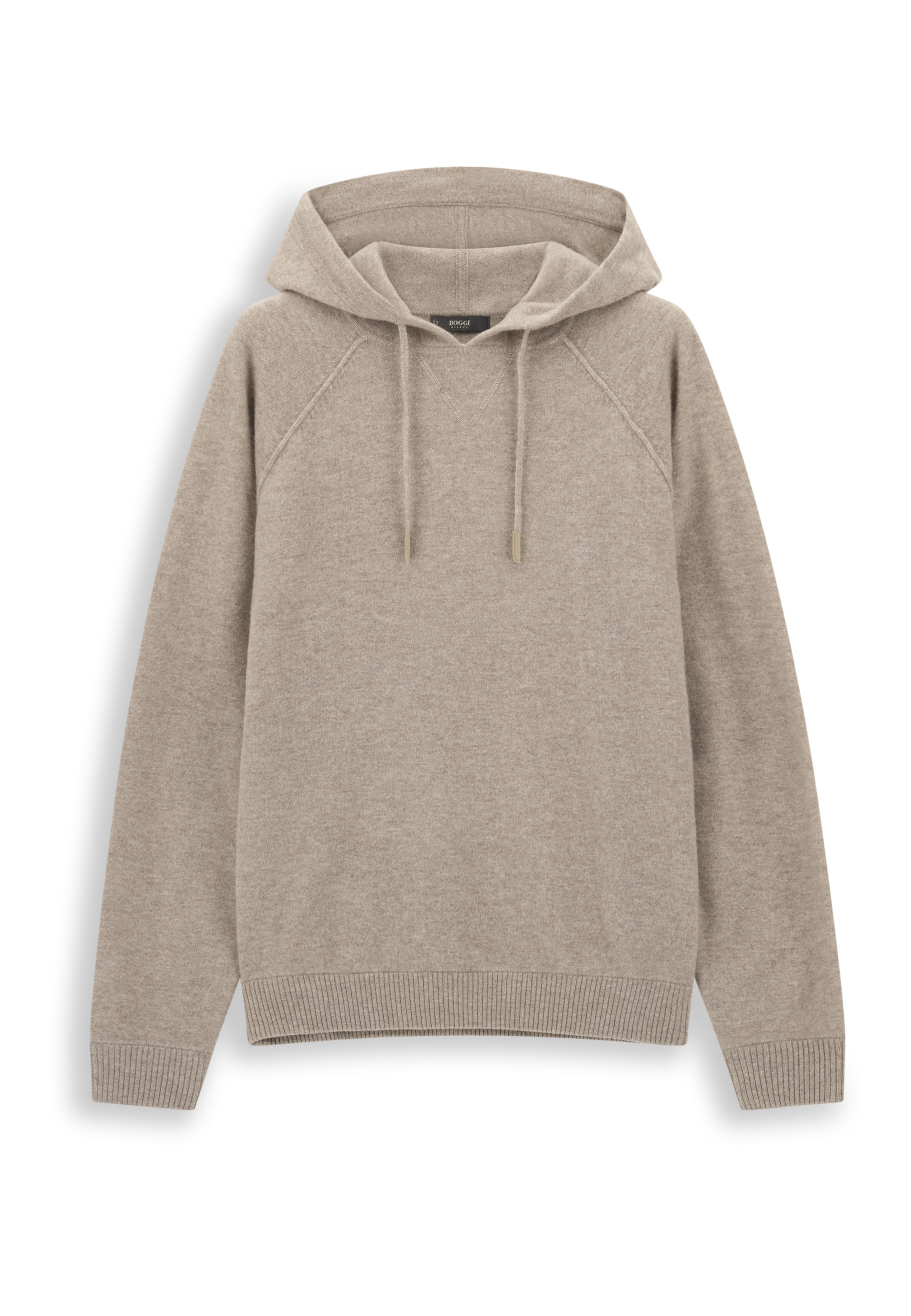 Sweat-shirt Boggi Milano en beige : devant