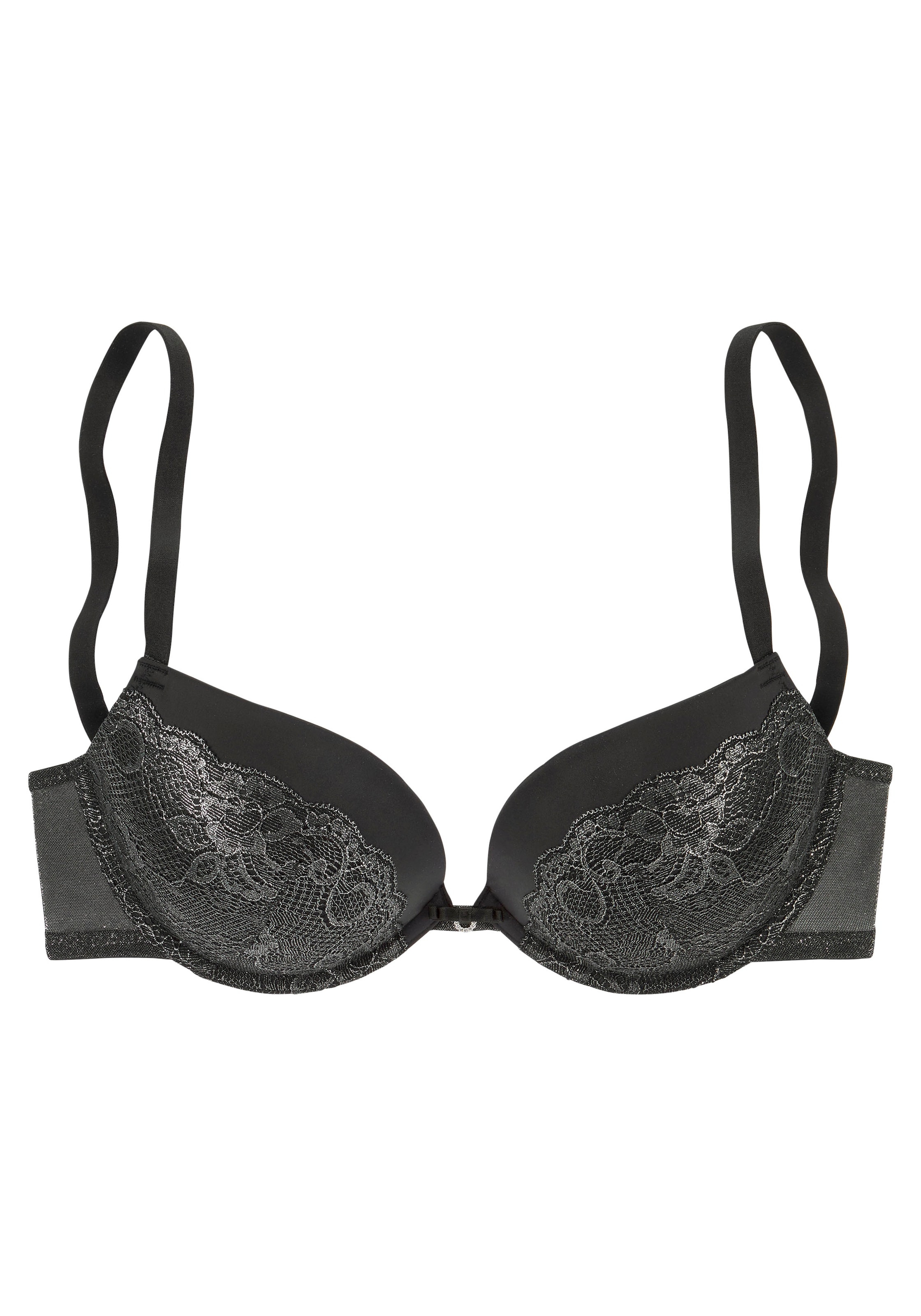 LASCANAPush-up Grudnjak - crna boja: prednji dio