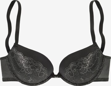 LASCANA Push-up Bra in Black: front