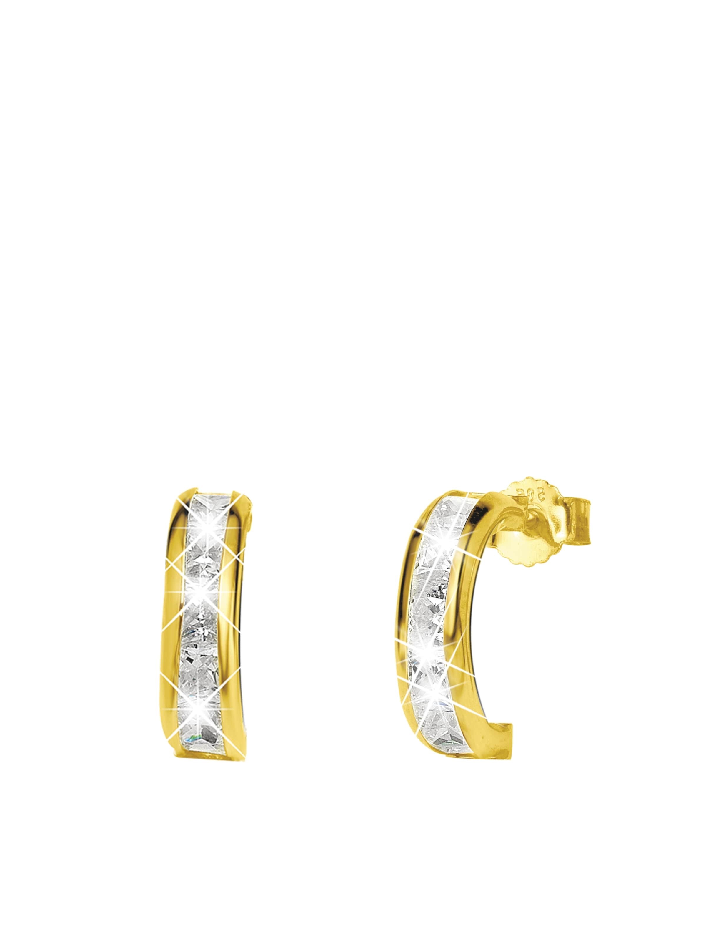 Lucardi Oorbellen 'Klassisch' in Goud: voorkant