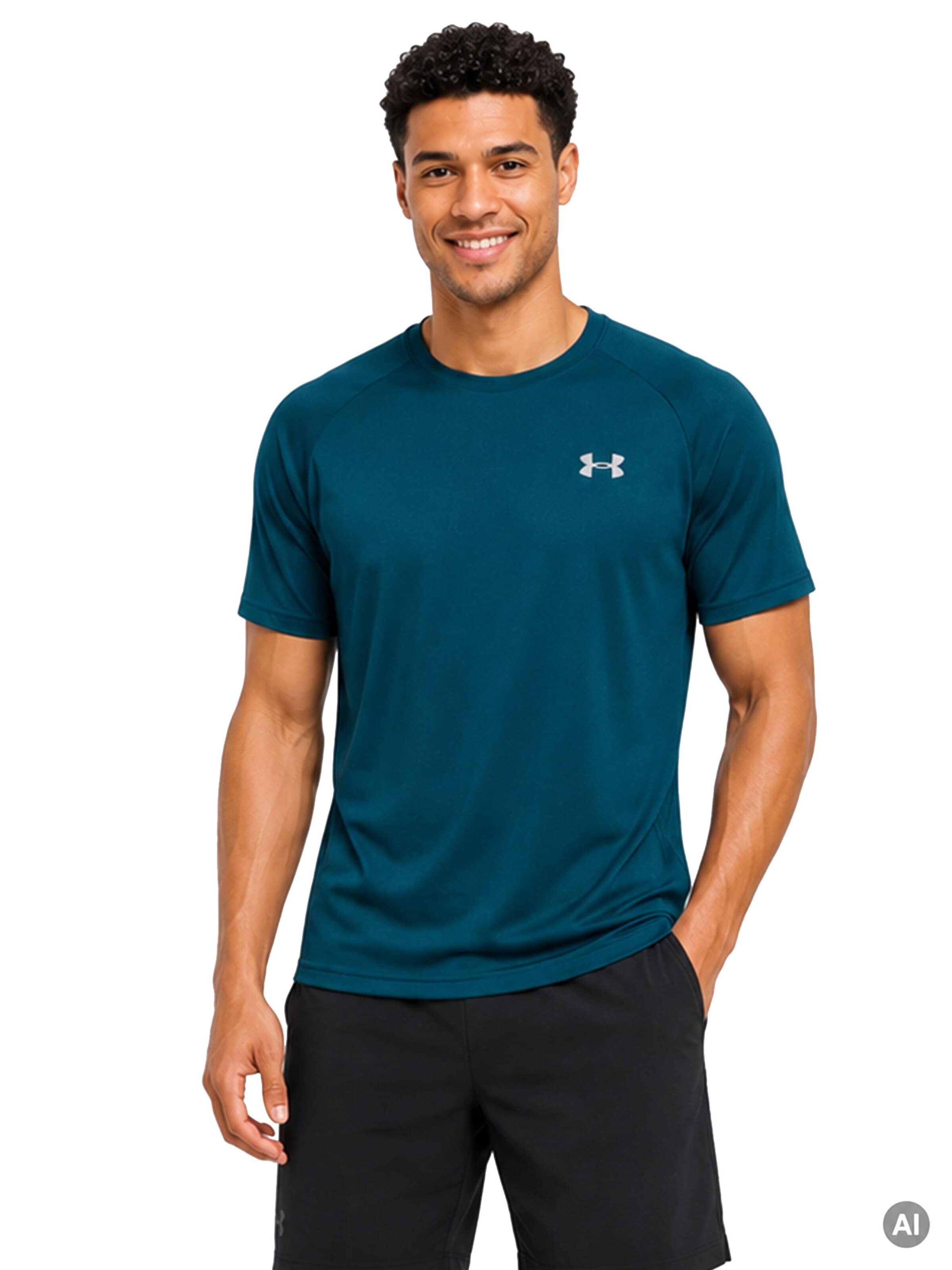 UNDER ARMOUR Performance Shirt 'Tech Textured SS' in Blue