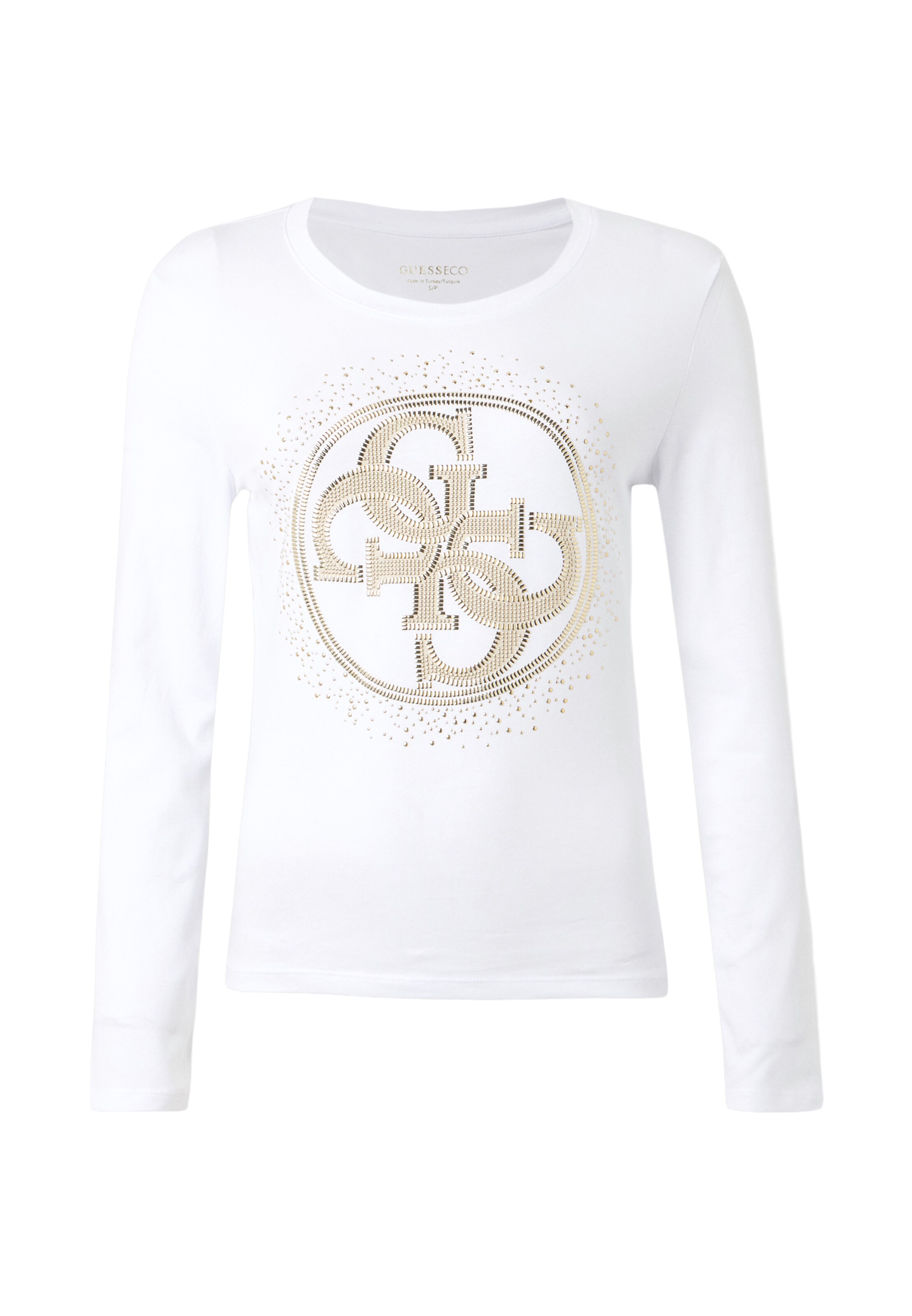 Tricou de la GUESS pe alb: față