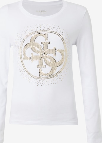 Tricou de la GUESS pe alb: față