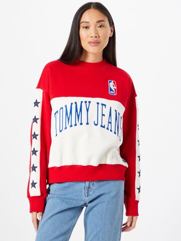 Bluză de molton de la Tommy Jeans pe roșu: față