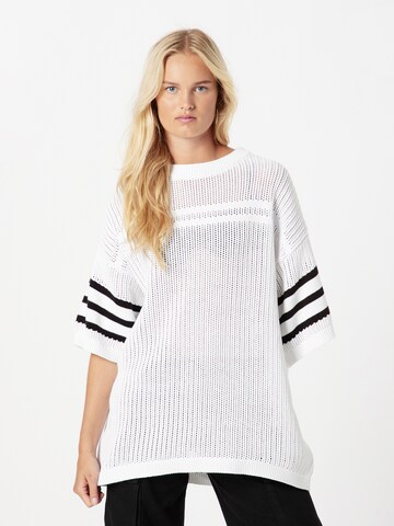 Karo Kauer Pullover in Weiß: Vorderseite