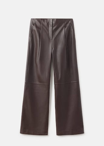 MANGO Wide leg Pants 'Brera' in Brown