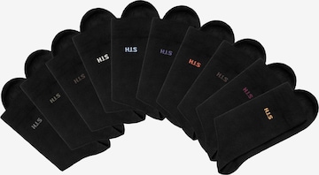 Chaussettes H.I.S en noir : devant