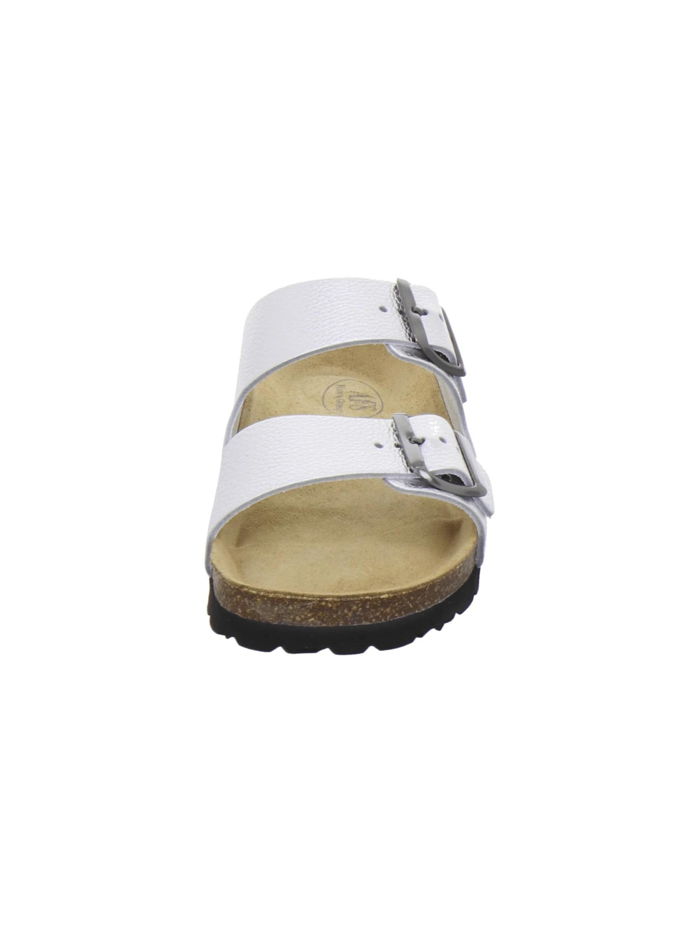 Zoccoletto 'Pantoletten Damen Zweischnaller silber Lack' di AFS-Schuhe in argento