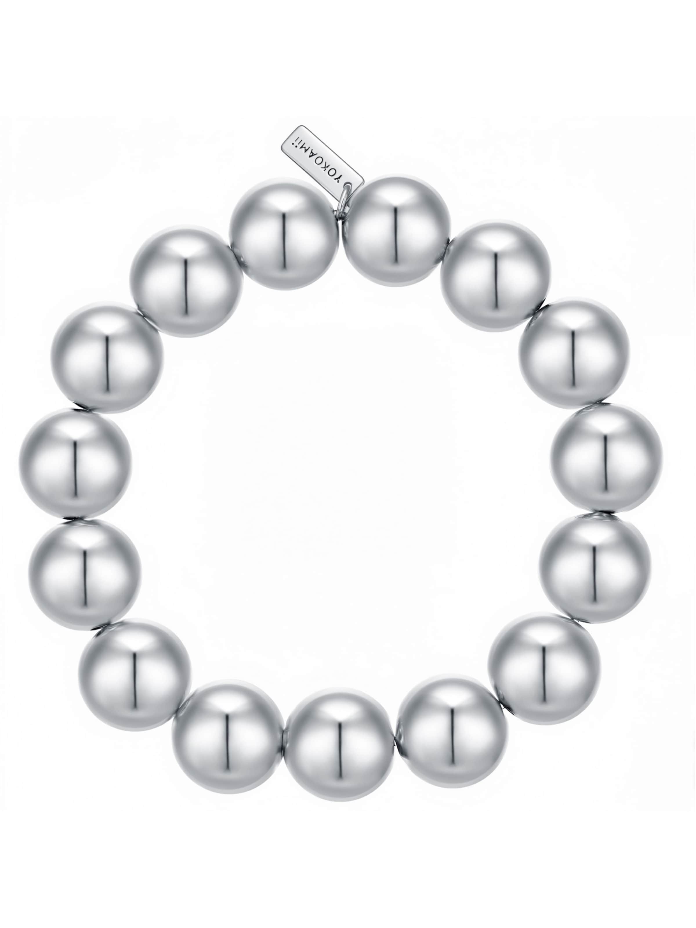 Yokoamii - Pulsera en plata: frente