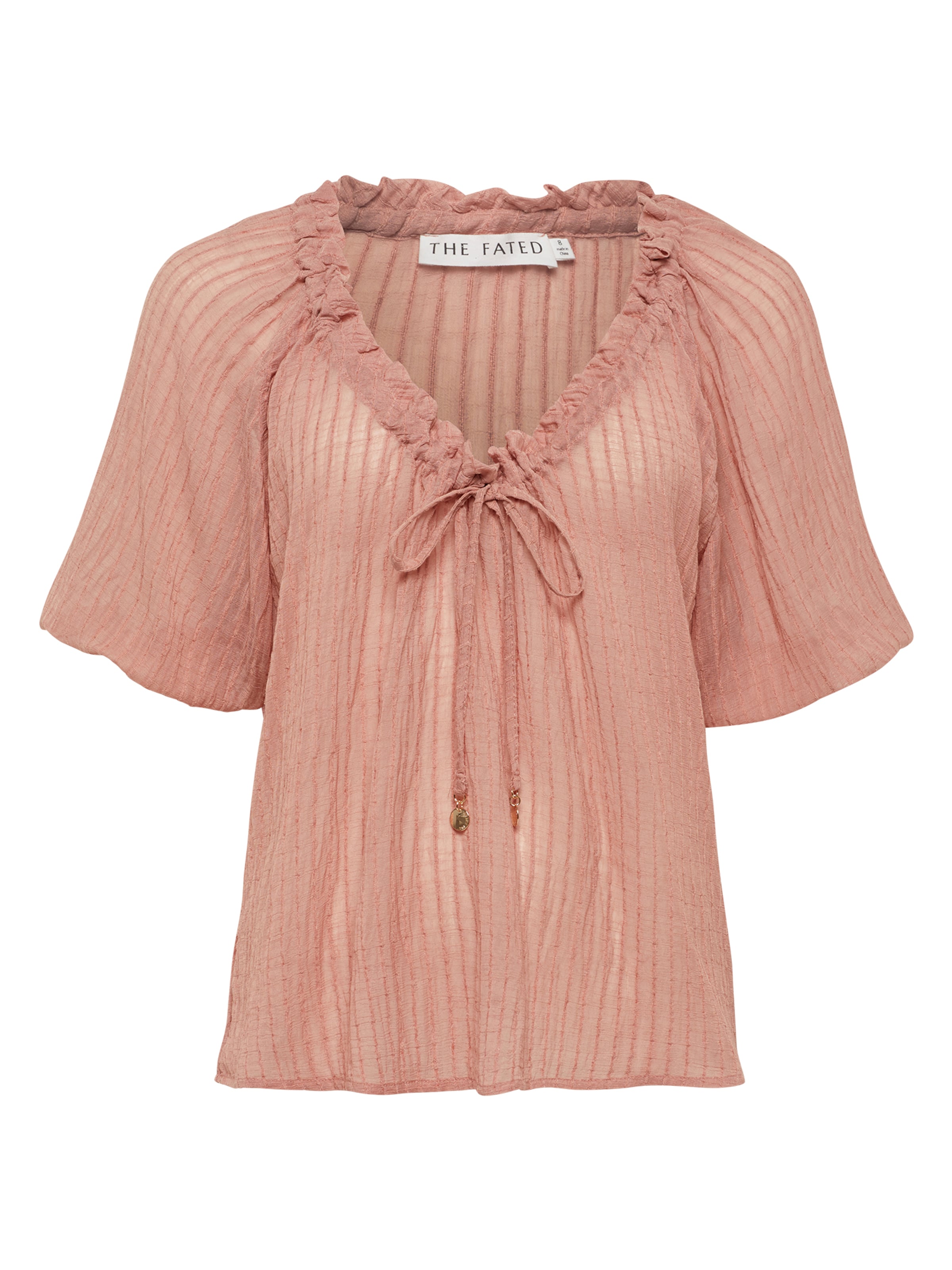 The Fated Blouse in Pink: front