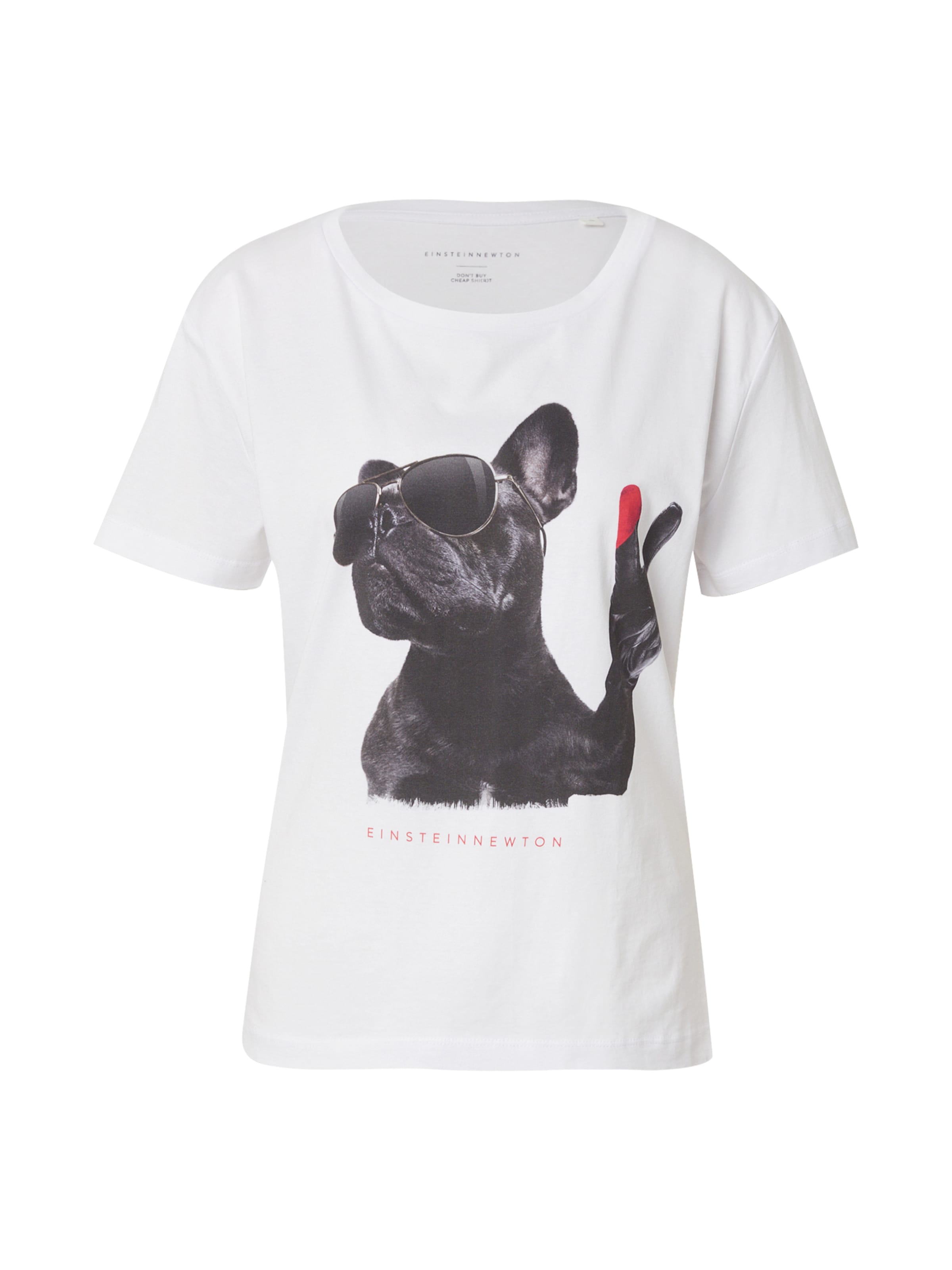 EINSTEIN & NEWTON Shirts 'Peace Dog' i hvid: forside