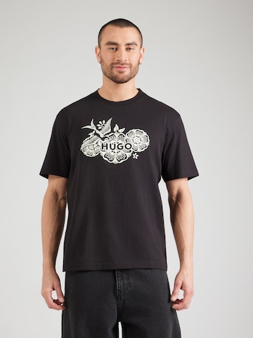 T-Shirt 'Dangen' HUGO en noir : devant