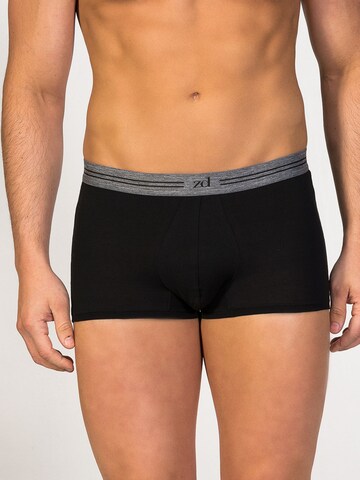 zd ZERO DEFECTS Boxershorts 'Athens Trunk' in Schwarz: Vorderseite