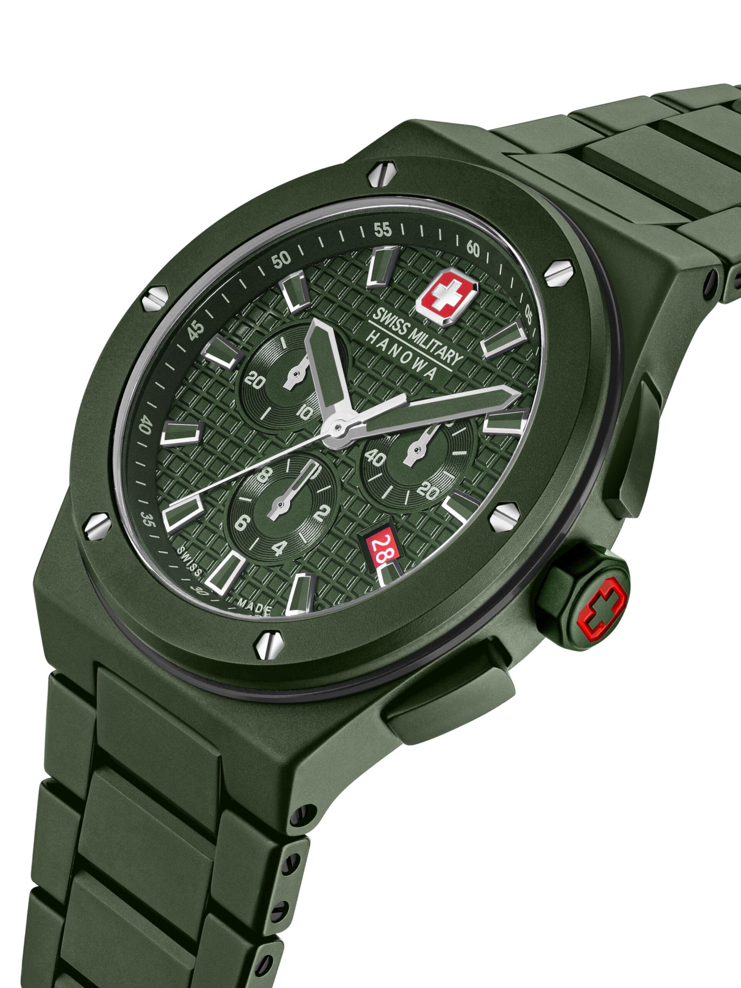 SWISS MILITARY HANOWA Analog watch 'Sidewinder Ceramic' in Green