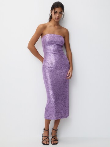 Pull&Bear Evening Dress in Purple: front