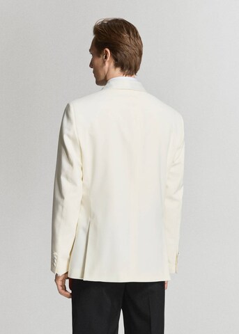 MANGO MAN Slim Fit Sakko 'Cannes' in Weiß