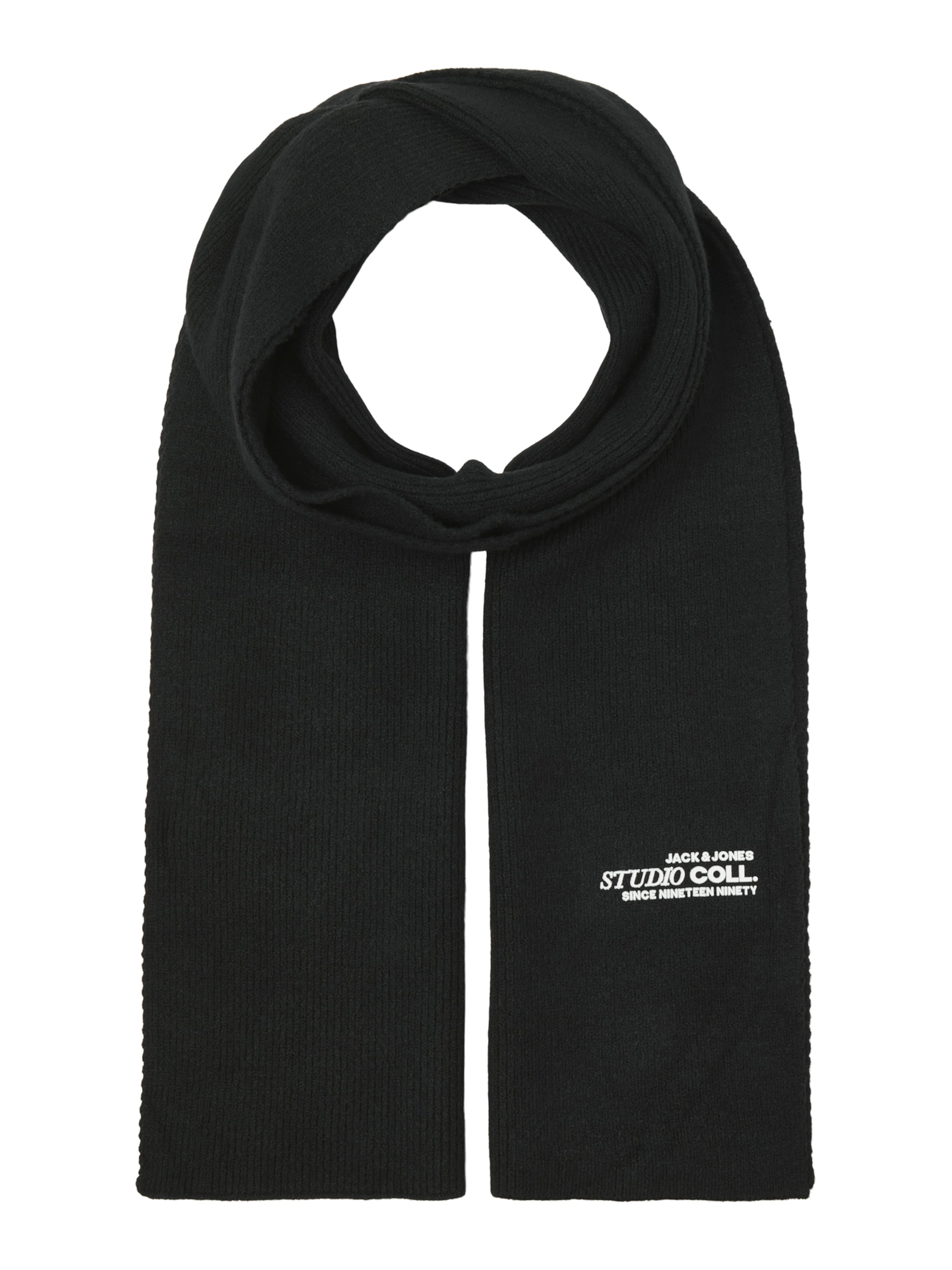 JACK & JONES Шал 'JACCOLL' в черно: отпред