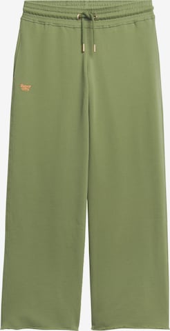 Wide Leg Pantalon de sport Superdry & Co en vert : devant