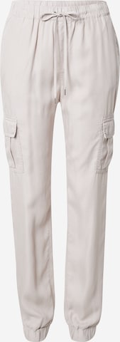 QS Tapered Cargo Pants in Beige: front