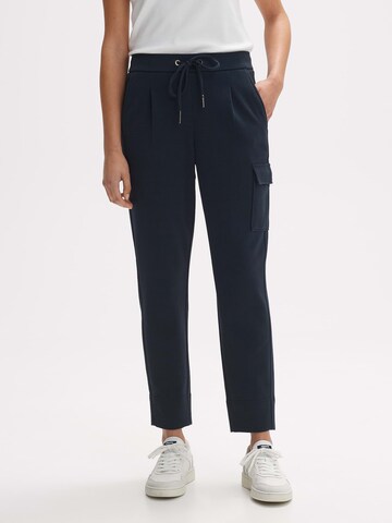 OPUS Tapered Pleat-Front Pants 'Ersima' in Blue: front