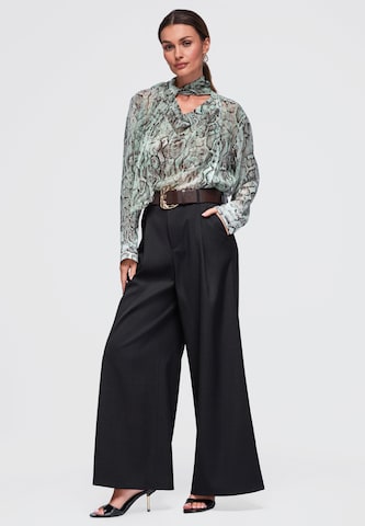 Ombre Wide leg Broek in Zwart
