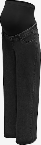 Wide leg Jeans 'OLMJuicy' di Only Maternity in nero: frontale