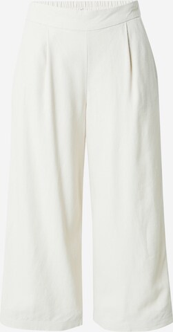 ONLY Wide leg Pleat-front trousers 'CARISA' in Beige: front