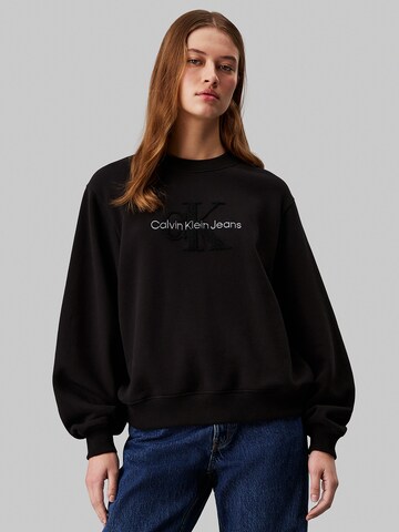 Calvin Klein Jeans Sweatshirt in Black: front