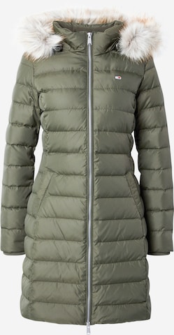 Tommy Jeans Демисезонное пальто 'Essential' в Зеленый: спереди