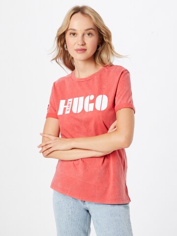 Tricou 'Dibiusa' de la HUGO pe roșu: față