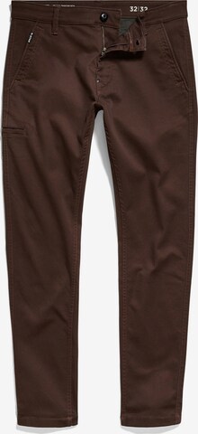 G-Star RAW Skinny Chino Pants in Brown: front