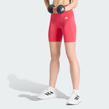 ADIDAS PERFORMANCE Skinny Sportbroek 'Optimé Essentials' in Roze: voorkant