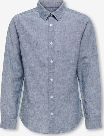 Only & Sons Junior Button Up Shirt 'OSJCAIDEN' in Blue: front