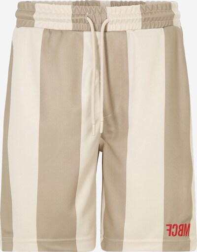 FCBM Shorts 'Joel' in beige / dunkelbeige / rot, Produktansicht
