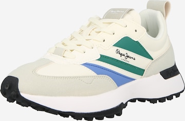 Baskets basses Pepe Jeans en beige : devant