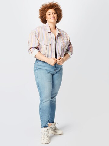 Slimfit Jeans 'LEAH' de la PIECES Curve pe albastru