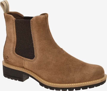 ECCO Boots 'ecco Elaina Chelsea Stiefelette braun Velour 202203' in Braun: Vorderseite