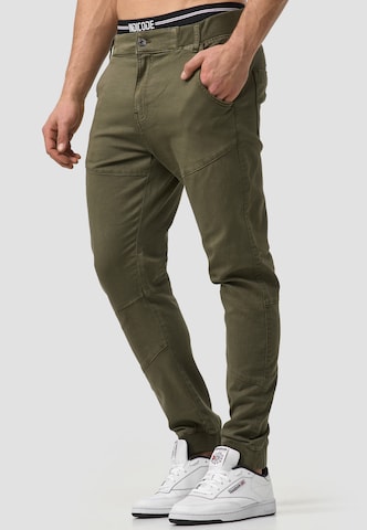 INDICODE JEANS Tapered Pants 'Zannes' in Green