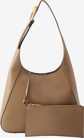 Calvin Klein Olkalaukku värissä ruskea: etupuoli