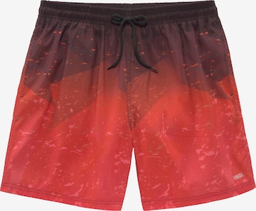 H.I.S Board Shorts in Red: front