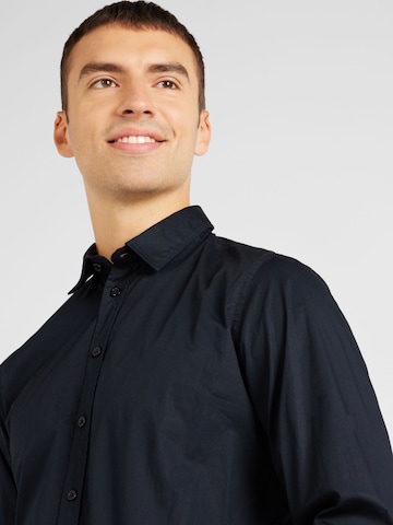 BLEND Regular fit Button Up Shirt in Black