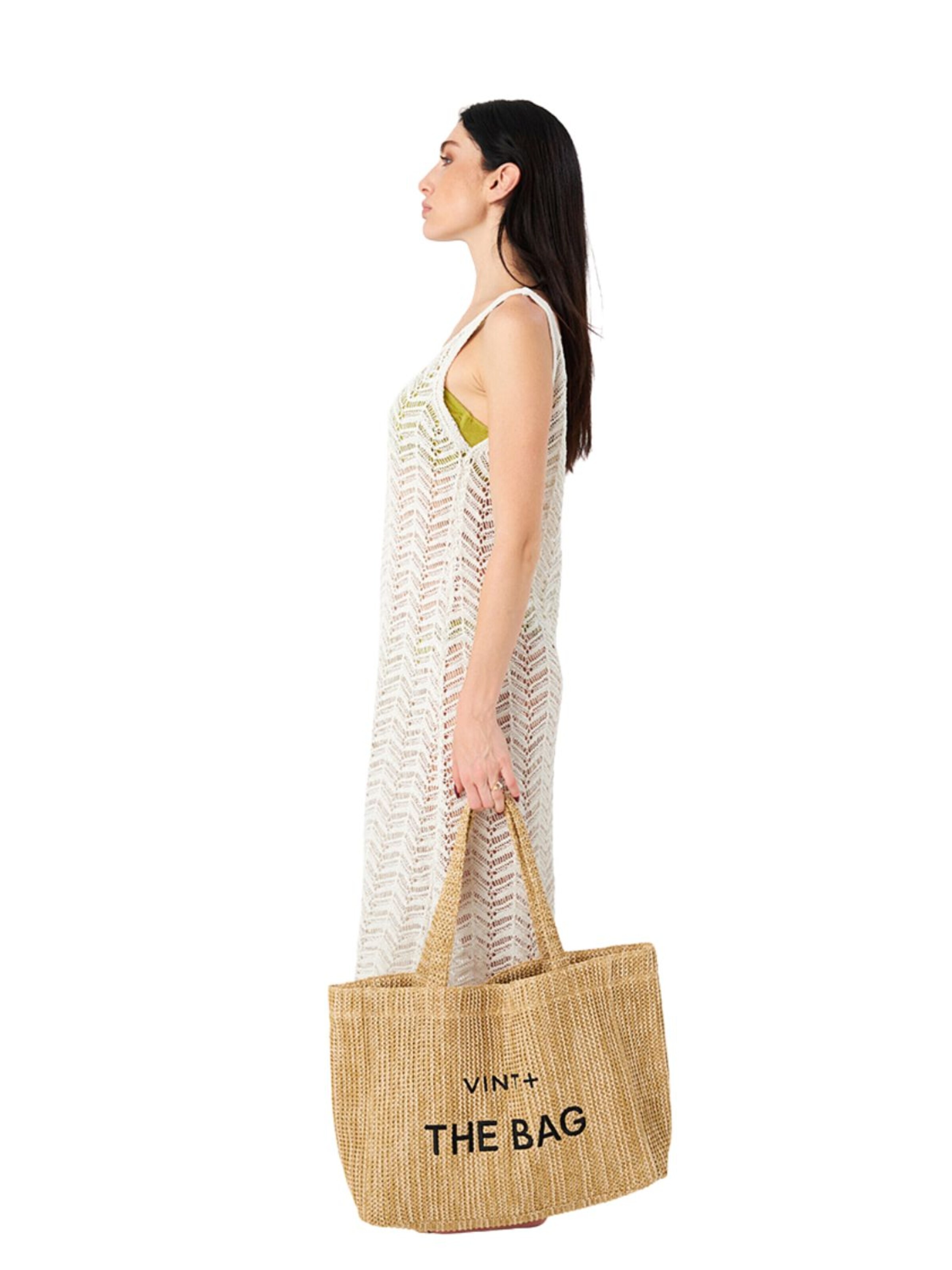 Sac de plage 'Straw Bag XL' VINT+ en noir
