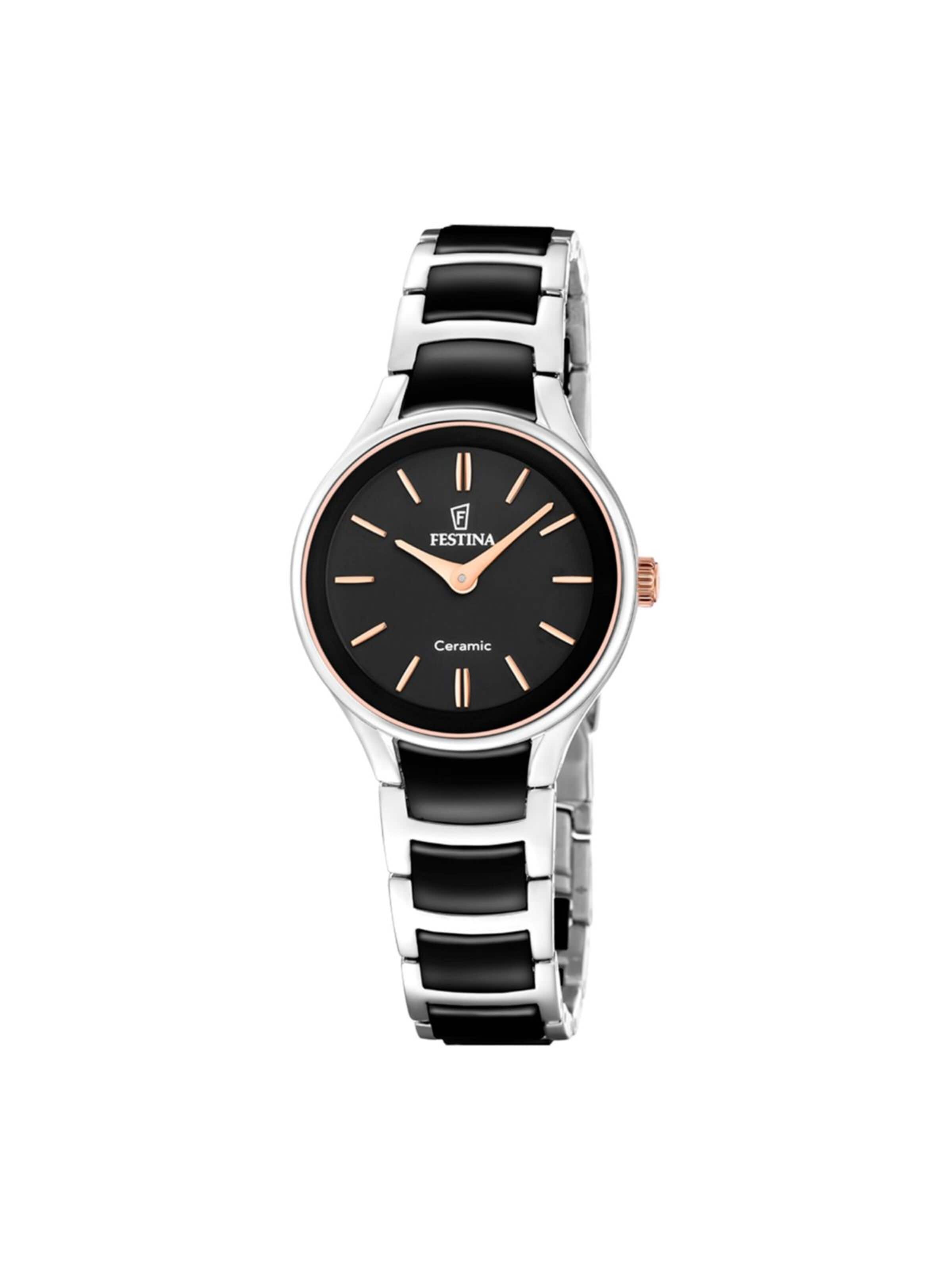 FESTINA Analoguhr‌‌ in Schwarz: Vorderseite