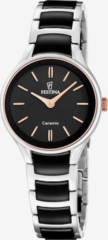 FESTINA Analoguhr in Schwarz: Vorderseite