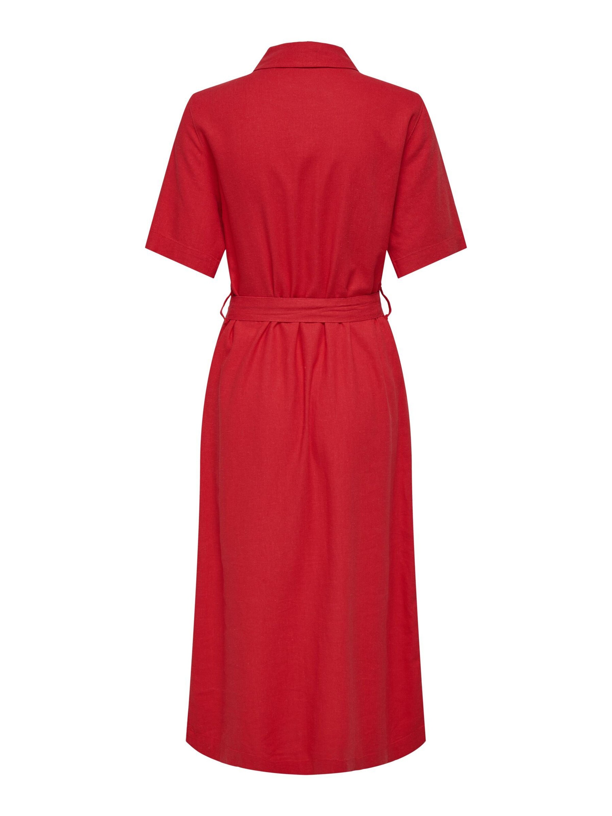 Robe-chemise 'ONLCaro' ONLY en rouge