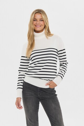 SAINT TROPEZ - Jersey 'Mila' en blanco: frente